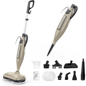 DEVOAC VM6 Scrubbing Steam Mop with Rotating Mop Pads, 10 in 1 Steam Mop, Lightweight Spin Mop & 3 Steam Modes for Hard Floor Laminate Marble Floors (Ink)