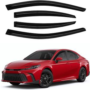 Canvcle Window Visors Rain Guards for 2025 2026 Toyota Camry Accessories, Outside-Mount Tape-On Side Window Wind Deflectors Vent Visors Shades Rainproof 4PCS