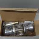 Kwikset Tylo Entry Door Knob with Lock and Key, Secure Keyed Handle Exterior Doorknob, Front Entrance and Bedroom, Satin Chrome, Pick Resistant SmartKey Rekey Security (1 Pack)