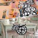 Preboun 2 Pcs Wonderland Tea Party Decoration 15" x 70" Clock Table Runner Decor Wonderland Curious Clock Table Runner Decoration for Birthday Wedding Dinner Party Favor Supplies (Black and White)