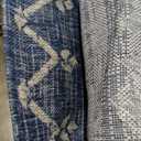 JONATHAN Y Moroccan Geometric Indoor Outdoor Area Rug 8X10 Navy/Light Gray, Ourika Textured Weave for Backyard, Patio, Porch, Easy-Cleaning, High Traffic, Pet-Friendly, Non-Shedding (SMB108B-8) (7'9" x 10' (Rectangular))