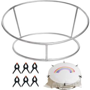 Newborn Photography Stand with Storage Bag and 6 Clamps Set Stainless Steel Baby Posing Table Photoshoot Stand Backdrop Ring Frame Infan Round Background Station for Newborn Photo Sessions