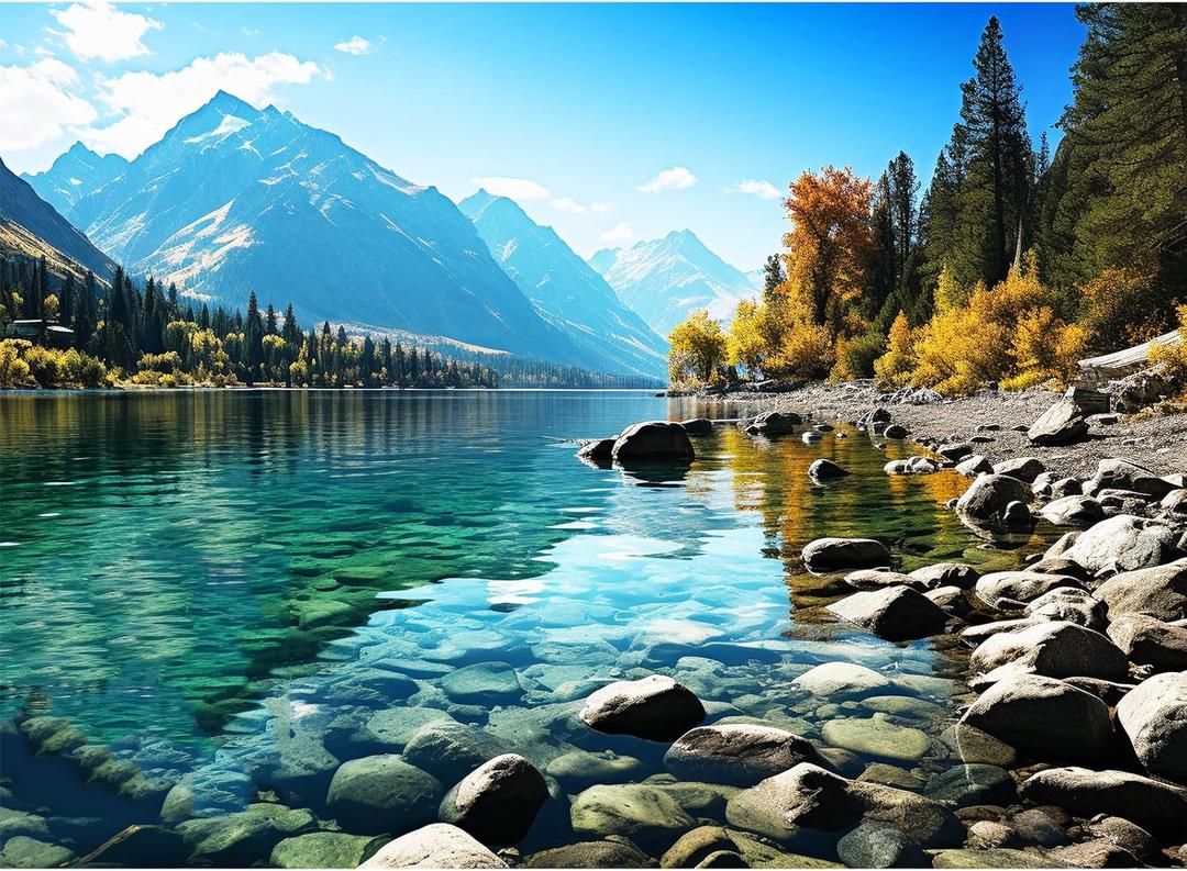 VOLUVOLU 500 Piece Puzzle for Adults, Jigsaw Puzzle,Glacier Park Jigsaw Puzzles 500 Pieces Birthday Party for Family Adults Funny Puzzle