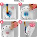 Pink Paint Brush Cleaner with 20 Painting Brushes, 2 Mini Canvas, 1 Mini Easel Stand, No Assembly Required Paintbrush Rinser