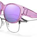 HAOLOTA Fit Over Glasses Sunglasses for Women Polarized, Trendy Cat Eye Sunglasses Wear Over Glasses, UV Protection, Purple