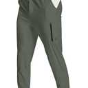 YOVVI Men's Athletic Joggers Stretch Sweatpants with Zipper Pockets Lightweight Running Workout Gym Track Golf Jogging Training Sweat Pants for Men(Light Army Green,XS)