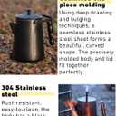 CAMPINGMOON 1.5L Campfire Kettle Stainless Steel Camping Kettle Black BKSW-6