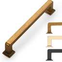 10 Pack Antique Brass Cabinet Pulls 5 Inch Kitchen Cabinet Handles Vintage Drawer Pulls Kitchen Handles for Cabinets Retro Dresser Pulls Drawer Handle (5"/128MM Hole Center)