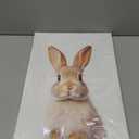 LYUNSHUO Bunny Canvas Wall Art Nursery Wall Decor Cute Rabbit Picture White Poster Animal Painting Minimalism Artwork for Kids Room Living Room Bedroom Home Decorations - 24"L x 16"W