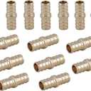 LD Valve- F1807 Brass PEX Fittings - 1/2-in PEX Couplings with cUPC certified for PEX Tubing (15-Pack)