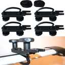 4 PCS Stainless Steel Universal Roof Box U-Bolt Clamps Van Mounting Accessory Kit U Brackets Installation Accessory Van Roof Rack Mount Kit 85mm Inner Width with 8 Lock Nuts, 2 Straps