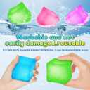 Premium Big Block Cube Sensory Toy with a Super Solid Squish Nice Square Shape Anxiety Sensory Squishy Fidget Toy Ice Cube Slow Rise (Blue)