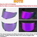 PSLER i90 Visor - HJ-33 Helmet Tinted Visor i90 Face Shield Motorcycle Helmet Visor for i90 HJ-33,Deep Purple (Purple)
