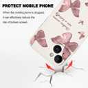 for iPhone 15 Case, Side Flowers Pattern Design Slim Soft Protector Phone Cover for iPhone 15, Butterfly Rice White