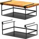 Under Shelf Storage Basket Organizer Hanging Holder for Kitchen, Pantry, Desk, Bookshelf, Cabinet Heavy Duty Slide-in Hanging Storage Basket (Black Small)