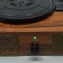 Vinyl Record Player Wireless Turntable with Built-in Speakers and USB Belt-Driven Vintage Phonograph Record Player 3 Speed for Entertainment and Home Decoration (Brown)