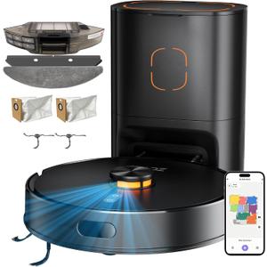 ZCWA Robot Vacuum and Mop Combo, 10000Pa Max Suction, Robotic Vacuum with LiDAR Navigation Smart Mapping, 90 Day Self-Emptying, 160 Min Runtime, 3.5L Dust Bin, Ideal for Hard Floor