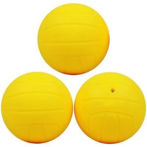 Viminston Spike Replacement Balls 3.5inch Yellow Soft Balls 3-Pack for Round Net Game Pool Game Mini Volleyball
