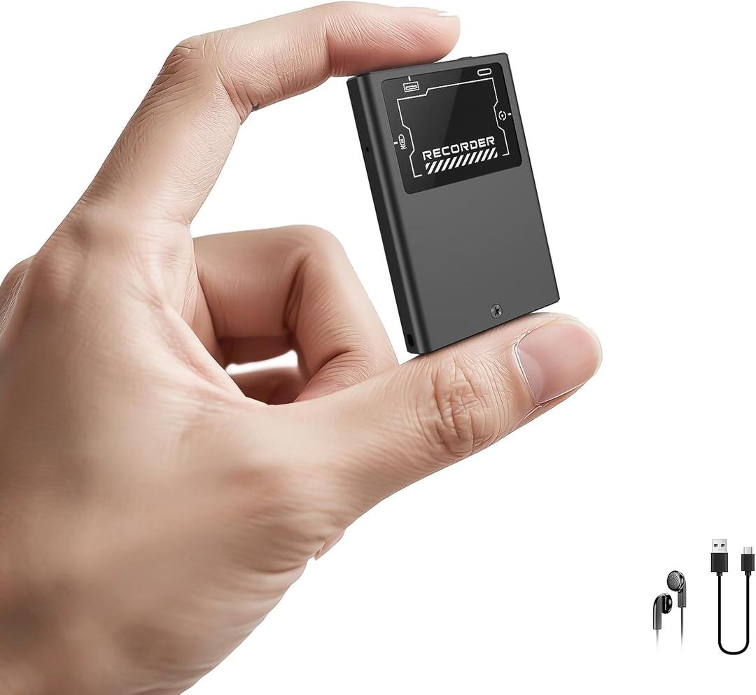 72GB Magnetic Voice Activated Recording Device - BUKUCCETA (18800 Hour) Digital Voice Recorder with AI Noise Reduction, Portable Audio Recorder for Lectures, Meetings, and Interviews