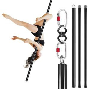 PRIORMAN Flying Pole 2M Aerial Dancing Pole Equipment Flying Pole for Home Silver Portable Dance Pole Great for Bedroom, Pole Dance Studio & Pole Fitness