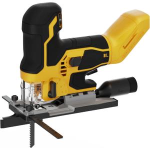 Cordless Brushless Jigsaw Compatible with 20V MAX Battery (Tool Only), 3800SPM 7 Variable Speed Jig Saw, Ergonomic Barrel Grip, 4 Orbital Cutting, 045 Bevel Cuts, LED Light for Wood Metal