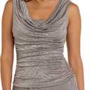 Elegant Glitter Knit Jacquard Ruched Bodice