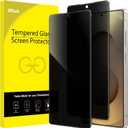 JETech Privacy Screen Protector for Samsung Galaxy S25 Ultra 5G, Anti-Spy Tempered Glass Film, Fingerprint ID Compatible, 2-Pack