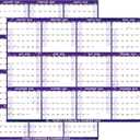 2026 Dry Erase Calendar – Large Yearly Wall calendar 2026, 33.7'' x 45.1'', 2-Side Reversible Calendar 2026, Vertical/ Horizontal, Jan 2026 – Dec 2026, 2026 Wall Calendar with Notes, Stickers - Purple