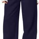 HeSaYep Women's Fleece Lined Sweatpants Thermal Winter High Waisted Sweat Pants Interior Drawstring Baggy Jogger Pants (Medium, Navy Blue)