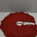 Red Christmas Tree Skirt, 24 Inch Knitted Tree Skirt for 2-4 Ft Christmas Tree Luxury Knitted Thick Rustic Tree Skirt Xmas Decoration, Small Christmas Tree Skirt Decor for Pencil Christmas Tree