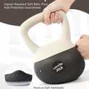 20LB Soft Kettlebell - Cushioned Impact-Resistant Base and Anti-Slip, Kettle bell Anti-Slip Grip Weight for Home Workouts, Safe Strength Training Kettlebells Sets for Women & Men, With Non-slip Gloves