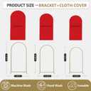 Arch Backdrop Stand and Cover Set, 3 Metal Balloon Arch Backdrop 7.2ft 6.6ft 6ft, Gold Arched Stand Frame for Wedding, Parties,Birthday, Backdrop Decorations (Red,7.2ft+6.6ft+6ft)