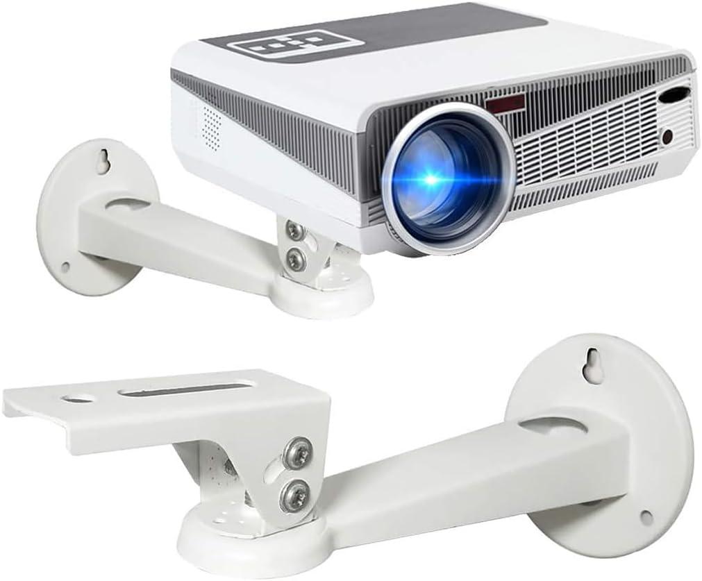 2-Be-Best Mini Projector Wall Mount 360 Rotation 7.8 Length 11 lbs Load Projector Wall Mount White