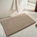 Bathroom Rug Mat, Chenille Rugs, Quick Dry Microfiber Mats Non Slip Washable, Extra Thick, Soft and Highly Absorbent for Bathroom, Kitchen, and Show(Size:15.74 23.62 in, Color: Camel)