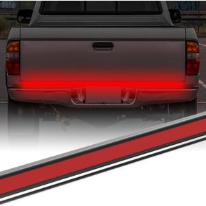 Tailgate Light Bar,Aluminum Frame Tailgate Light Strip for Pickup Truck Trailer with Red Running Brake Lights Reverse Sequential Red Turn Signal (48 Inch)