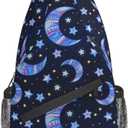 Blue Moon Sling Bag Crossbody Travel Hiking Chest Backpack Shoulder Daypack for Women Men