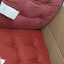 Klear Vu Omega Non-Slip Chair Cushions, Assembled in USA, U-Shaped Skid-Proof Seat Pads for Dining Room, Kitchen, Office, 15"x16", 6 Pack, Solid Flame Red 6 Count (6 Pack, Solid Flame Red)