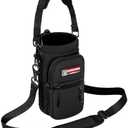 NATURE PIONEOR Water Bottle Holder with Strap, Water Bottle Carrier Bag Sling Sleeve with Adjustable Shoulder Strap & Handle and Large Phone Pocket for Walking, Hiking, Travelling for 25oz/32oz/40oz/64oz