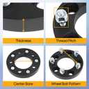 OCPTY 5x4.75 Wheel Spacers 1 inch 5x4.75 to 5x5 Wheel Adapters for Blazer for Camaro for Corvette for Eldorado for Firebird for Jimmy 12x1.5 Studs 87.1mm Hub Bore Hub Centric Wheel Adapters 5 lug 2PCS