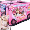 Pop Up Tent for Kids.Ice Cream Truck Play Tent.Large, Easy to Organize Icecream Shop for Kids.Ice Cream Cart for Kids.Birthday Gift for Girls & Boys.Can Be Played with By 2-3 Kids