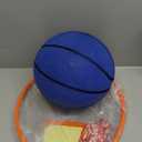 Silipull Silent Basketball and Hoop Set Soft Foam Indoor Basketball No Noise for Indoor Dribbling and Shooting Practice Ideal for Teens Adults(Blue,Size 7)