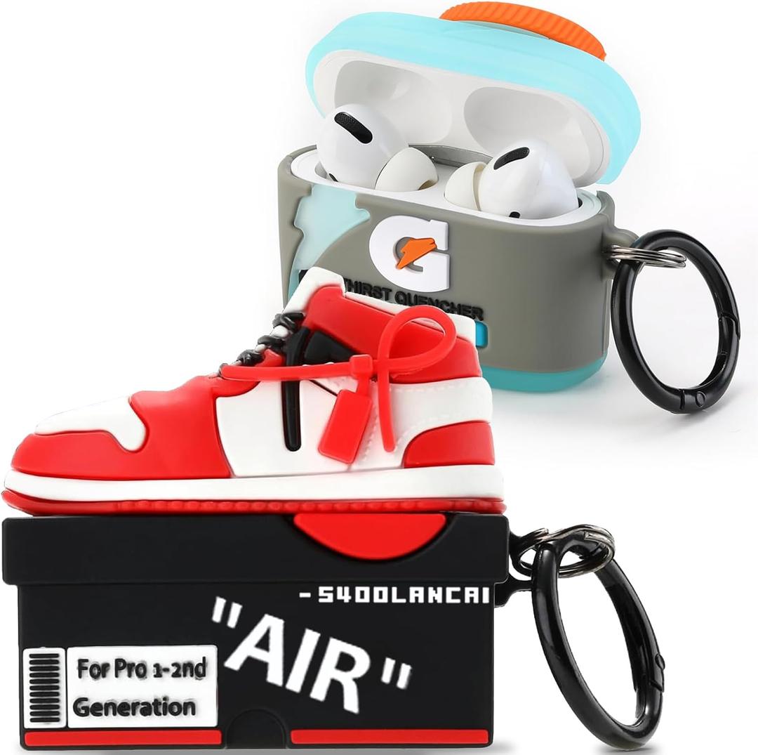[1Pack] Gedicht for Airpods Pro 2nd Generation Case, Funny 3D Cartoon Bottle Shoe Box Design Silicone Soft Cases for Airpods Pro Case 2nd Gen, with Keychain for Kids Women Men