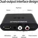 Bluetooth 5.3 Audio Receiver, Wireless Audio Receiver RCA Adapter for Stereo, USB Flash Drive/NFC One Key Connect/Car Speakers/Wireless Headphones Receiving Mode for Bluetooth Devices