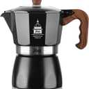 Bincoo Stovetop Espresso Maker 2 Cups - Classic Aluminum Italian Coffee Maker,2Cups Moka Pot for Italian and Cuban Caf Brewing, Double Valve Extraction (Black(New))