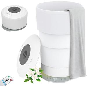 Foldable Heated Towel Warmer Bucket - 21L Large Capacity with 3 Temp Settings, Timer, Auto Shut Off & Ambient Light, Fits 2 Oversized 40"x70" Towels, Robes, Blankets