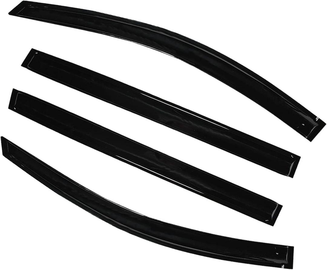 Window Visors Rain Guards Deflectors - 4-Pack Side Window Deflector Vent Shade for Car Windows Tape-On Outside Mount Acrylic Sun Rain Guard Replacement for Sienna 2004-2009