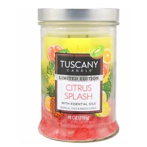 Tuscany Candle, Limited Edition Citrus Splash, With Essential Oils, Tropical juice and bright citrus 18OZ