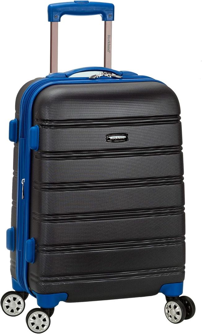 Rockland Melbourne Hardside Expandable Spinner Wheel Luggage, Carry-On 20", Grey