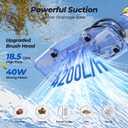 Handheld Pool Vacuum, JESIMAIK Rechargeable Pool Vacuum Cleaner with 18.5 GPM, 60 Min Runtime, Telescopic Pole, Ideal Cordless Pool Vacuum for Above Ground Pool, Inground Pool, Spas, Hot Tubs
