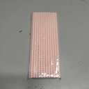 Pink Zig Zag Design Paper Straws - 25 Pack - Wedding Zig Zag Straws, Girl Baby Shower Straws, Pink Straws